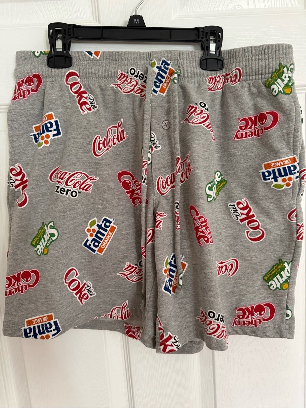 Coca Cola gray shorts with red logo
